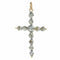Pendentif Croix pendentif rococo vers 1750 en argent et or rouge 18K, diamants 58 Facettes 22074-0044