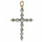 Pendentif Croix pendentif rococo vers 1750 en argent et or rouge 18K, diamants 58 Facettes 22074-0044