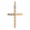 Pendentif Croix pendentif rococo vers 1750 en argent et or rouge 18K, diamants 58 Facettes 22074-0044