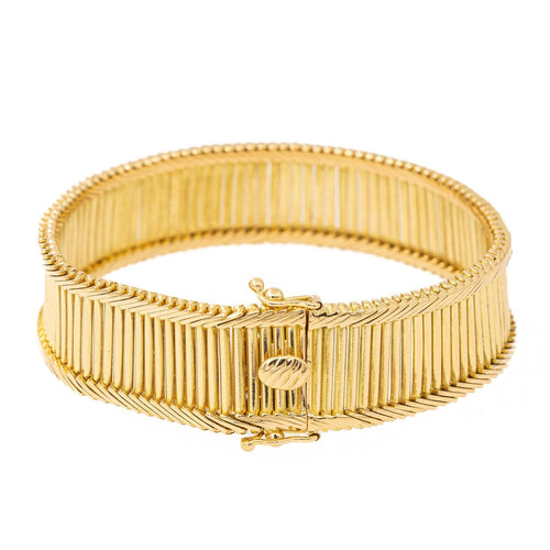 Bracelet Bracelet maille baguette en or jaune 18 carats 58 Facettes 2208745CN