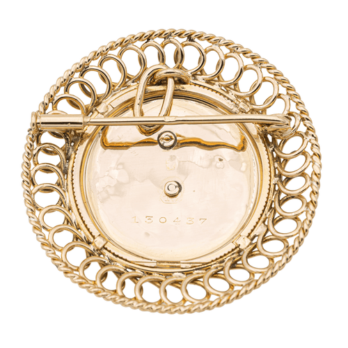 Pendentif Pendentif Broche Or rose, Platine Diamant 58 Facettes 2208889CN
