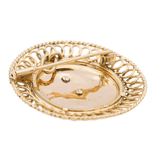 Pendentif Pendentif Broche Or rose, Platine Diamant 58 Facettes 2208889CN