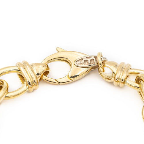 Bracelet Bracelet maille forçat double alternée en or jaune et blanc 18 carats 58 Facettes 2210113CN