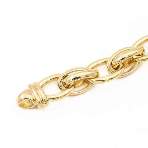 Bracelet Bracelet maille forçat double alternée en or jaune et blanc 18 carats 58 Facettes 2210113CN