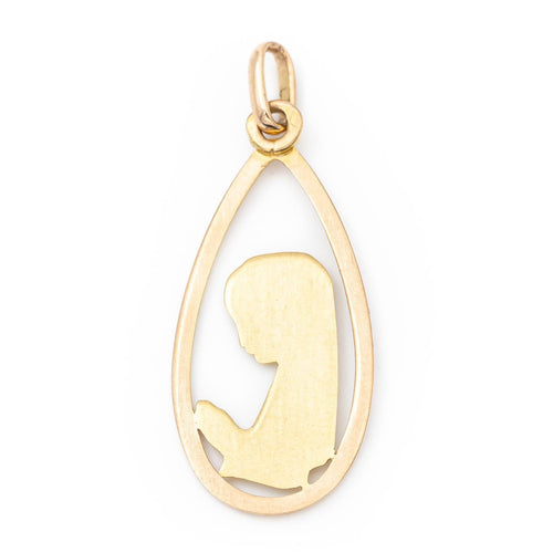 Pendentif Pendentif religieux Vierge Marie en or jaune 18 carats 58 Facettes 2210174CN