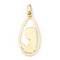 Pendentif Pendentif religieux Vierge Marie en or jaune 18 carats 58 Facettes 2210174CN