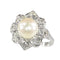 Bague 50 Bague Art déco belge en platine avec diamants et perle de culture 58 Facettes 22132-0317