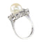 Bague 50 Bague Art déco belge en platine avec diamants et perle de culture 58 Facettes 22132-0317