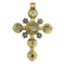 Pendentif Croix pendante géorgienne en or jaune 18K et diamants 58 Facettes 22132-0319