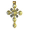 Pendentif Croix pendante géorgienne en or jaune 18K et diamants 58 Facettes 22132-0319