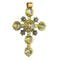 Pendentif Croix pendante géorgienne en or jaune 18K et diamants 58 Facettes 22132-0319