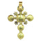 Pendentif Croix pendante géorgienne en or jaune 18K et diamants 58 Facettes 22132-0319