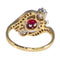 Bague 55 Bague de fiançailles Belle Époque en or jaune 18K, rubis et diamants 58 Facettes 22137-0266