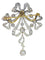 Pendentif Belle Époque - Broche-pendentif convertible nœud en platine et diamants 58 Facettes 22152-0220