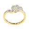 Bague 53 Belle Époque - Bague de fiançailles en platine et or jaune 18K, diamants 58 Facettes 22152-0291