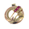 Broche Broche rétro vintage en or bicolore 18K et rubis 58 Facettes 22166-0003