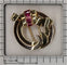 Broche Broche rétro vintage en or bicolore 18K et rubis 58 Facettes 22166-0003