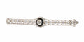 Broche Broche barrette Art déco en platine et or blanc 18K avec diamants 58 Facettes 22167-0003