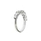 Bague 50 Bague alliance demi-éternité 7 diamants en or blanc 18 ct 58 Facettes 22213