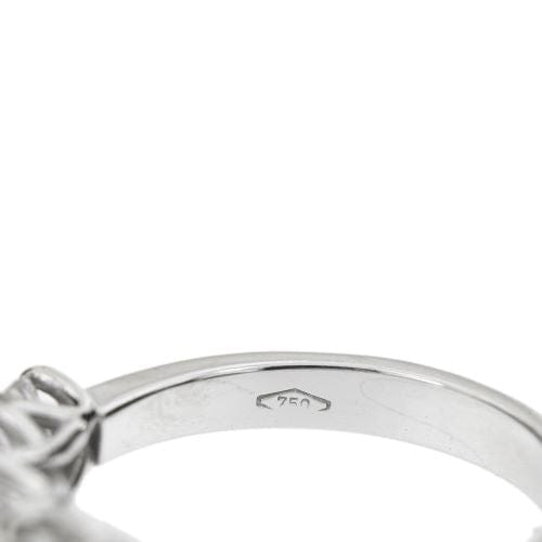 Bague 50 Bague alliance demi-éternité 7 diamants en or blanc 18 ct 58 Facettes 22213