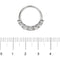 Bague 50 Bague alliance demi-éternité 7 diamants en or blanc 18 ct 58 Facettes 22213
