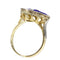 Bague 50 Bague Art déco vintage en or jaune 18K, diamants et émail bleu 58 Facettes 22236-0281