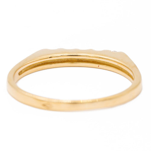 Bague 58.5 Bague demi-alliance en or jaune 18 carats sertie de diamants 58 Facettes 2225491CN