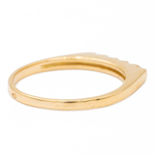 Bague 58.5 Bague demi-alliance en or jaune 18 carats sertie de diamants 58 Facettes 2225491CN