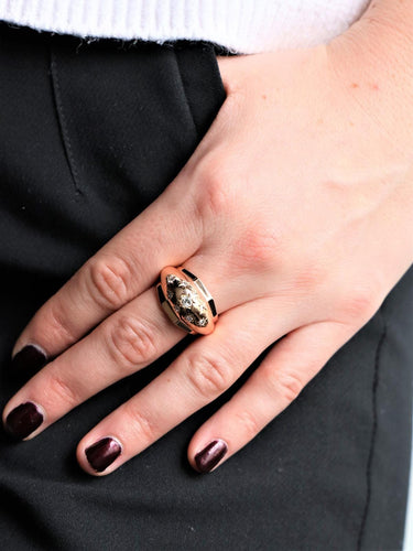 Bague 55 Bague boule en or rose 18 carats sertie de diamants 58 Facettes 2229026CN
