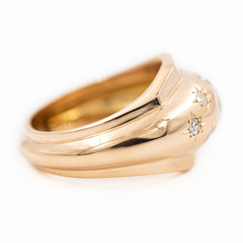 Bague 55 Bague boule en or rose 18 carats sertie de diamants 58 Facettes 2229026CN