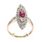 Bague 53 Bague victorienne en or rouge 18K avec rubis et diamants 58 Facettes 22298-0136