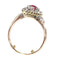 Bague 53 Bague victorienne en or rouge 18K avec rubis et diamants 58 Facettes 22298-0136