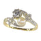 Bague 55 Bague Toi et Moi Belle Époque en or jaune 18K, diamants et perle 58 Facettes 22298-0303