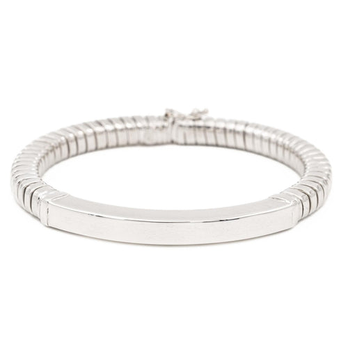 Bracelet Bracelet Maille tubogas Or blanc 58 Facettes 2231637CN