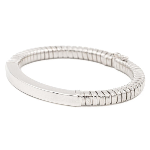 Bracelet Bracelet maille tubogas en or blanc 18 carats 58 Facettes 2231637CN
