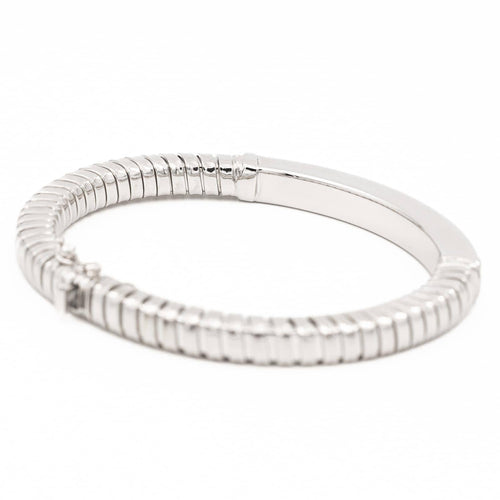 Bracelet Bracelet maille tubogas en or blanc 18 carats 58 Facettes 2231637CN