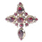 Pendentif Pendentif croix Badine Empire en or jaune 18K et grenats 58 Facettes 22354-0097
