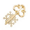 Broche Broche clé en or jaune 18 carats et diamants 58 Facettes 2238634CN