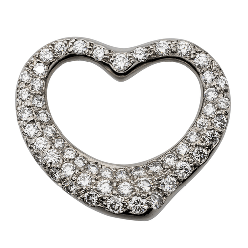 Pendentif Tiffany & Co Pendentif Open Heart par Elsa Peretti Platine Diamant 58 Facettes 2238635CN