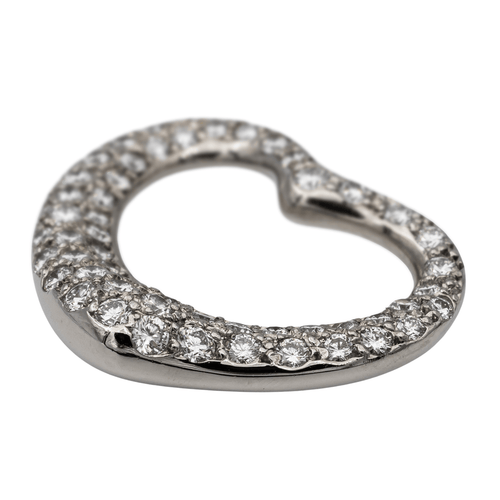Pendentif Tiffany & Co Pendentif Open Heart par Elsa Peretti Platine Diamant 58 Facettes 2238635CN