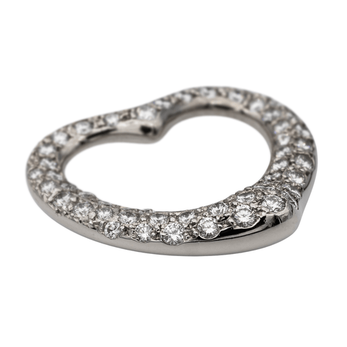 Pendentif Tiffany & Co Pendentif Open Heart par Elsa Peretti Platine Diamant 58 Facettes 2238635CN