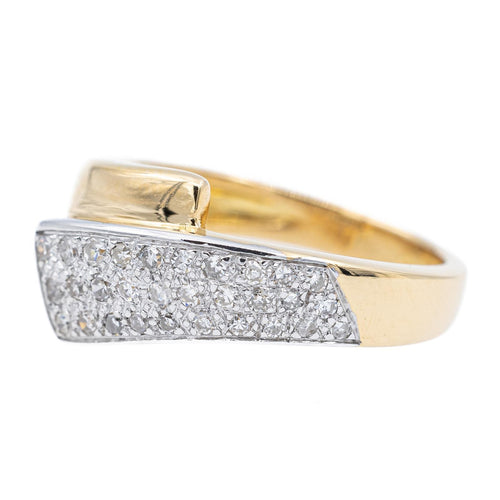 Bague 53 Bague en or jaune et or blanc 18 carats sertie de diamants 58 Facettes 2238742CN