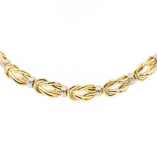 Collier Christofle - Collier motif nœud plat en or jaune et or blanc 58 Facettes 2238751CN