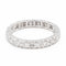 Bague 57 Alliance - Bague tour complet en or blanc 18 carats et diamants 58 Facettes 2242414CN