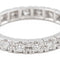 Bague 57 Alliance - Bague tour complet en or blanc 18 carats et diamants 58 Facettes 2242414CN