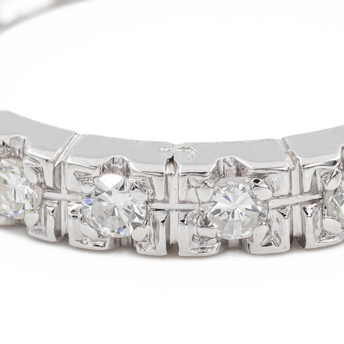 Bague 57 Bague Alliance Or blanc Diamant 58 Facettes 2242414CN