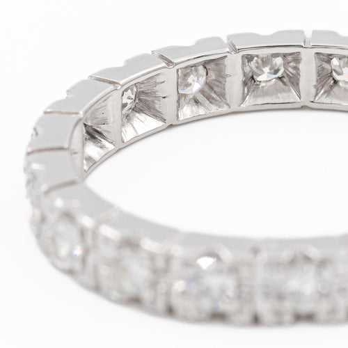 Bague 57 Bague Alliance Or blanc Diamant 58 Facettes 2242414CN