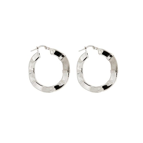 Boucles d'oreilles Boucles d’oreilles à bord ondulé en or blanc 18 ct 58 Facettes 22479