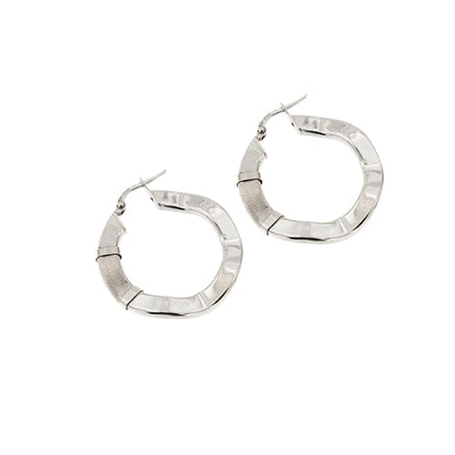 Boucles d'oreilles Boucles d’oreilles à bord ondulé en or blanc 18 ct 58 Facettes 22479