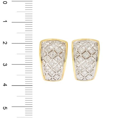 Boucles d'oreilles Boucles d’oreilles en or 18 ct bicolore et diamants 58 Facettes 22616